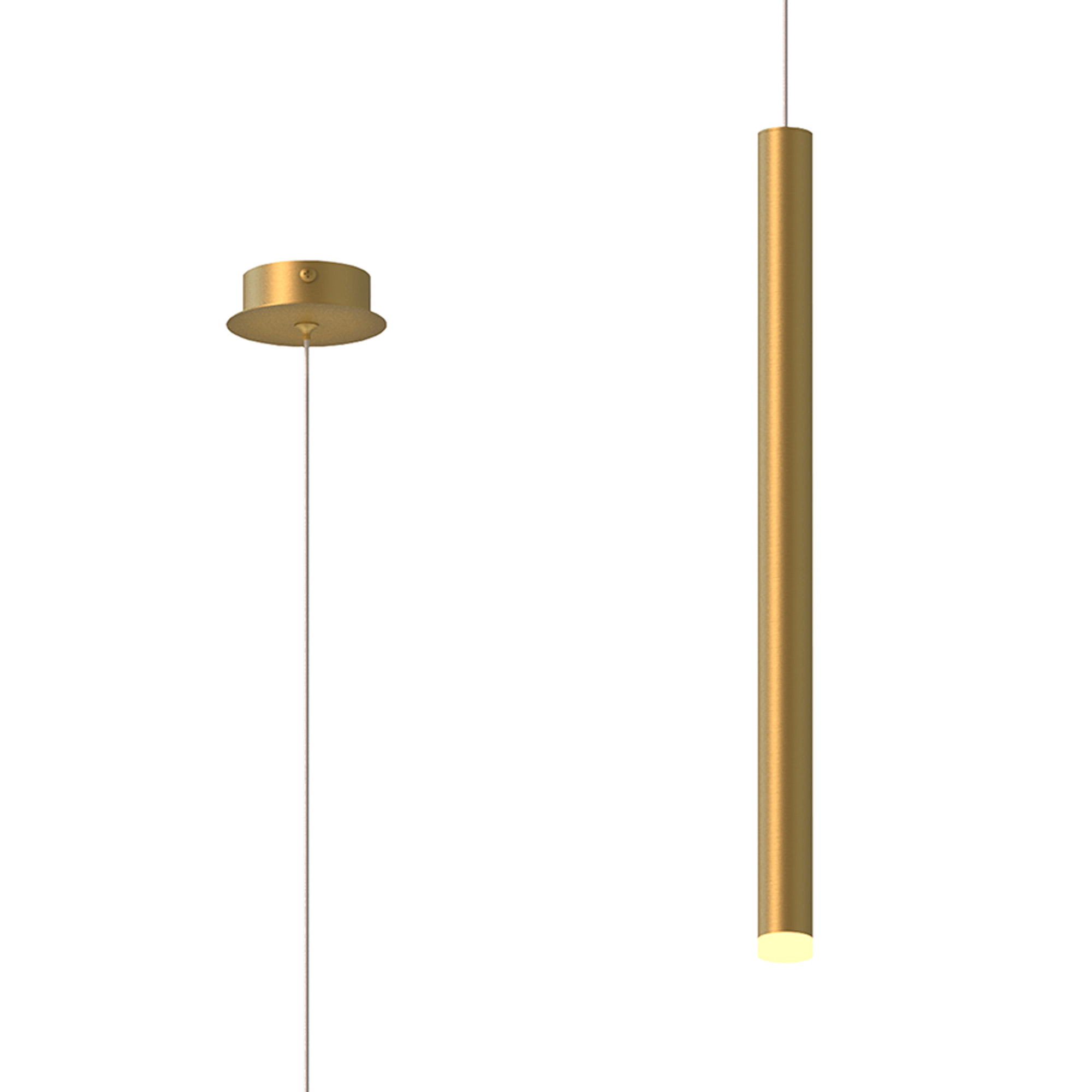 M8080  Cala 1 Light 2.55m Pendant 6W LED Gold